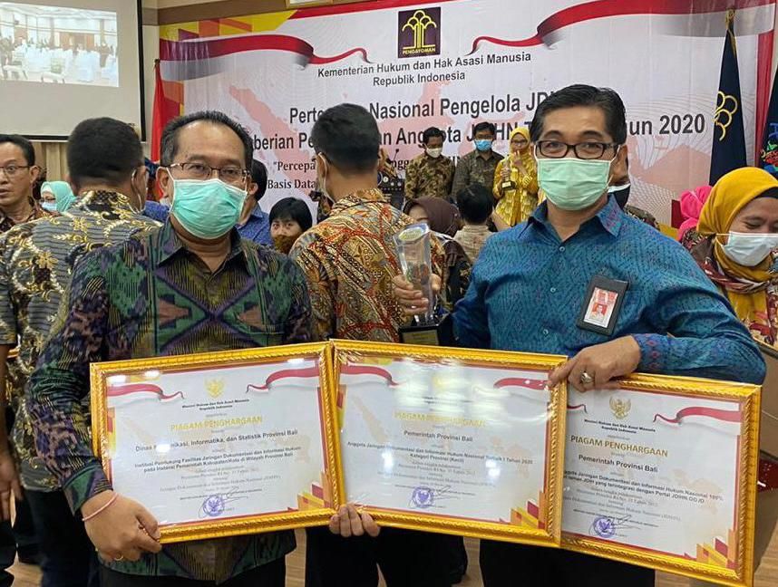 podiumnews.com-Pemprov Bali Sabet Tiga Penghargaan dari Kementerian Hukum dan HAM